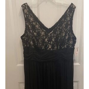 Dressbarn Collection Dress Womens 18 Lace Bodice Black Tulle Party Holiday New